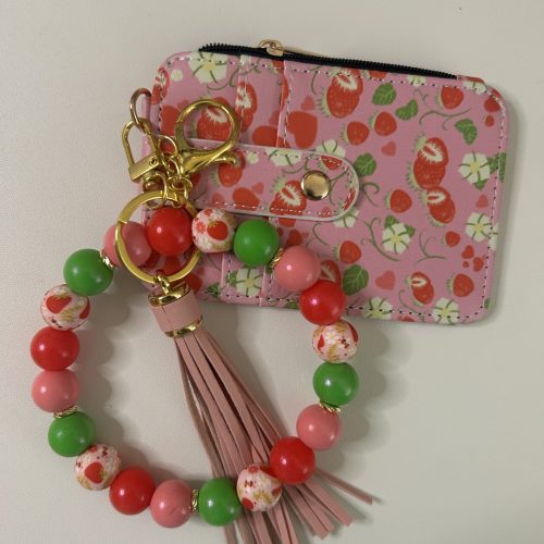 Strawberry Wallet with Matching Keyring
