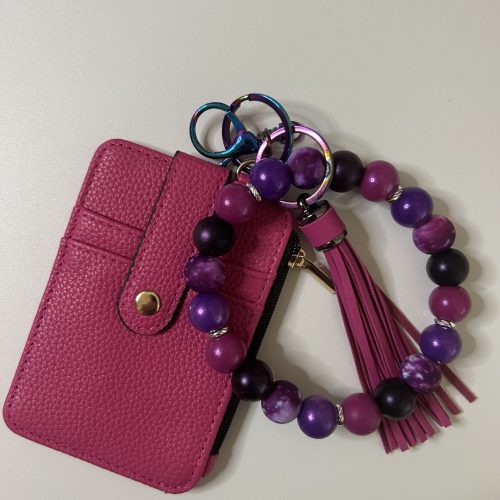 Purples, All Shades Purple Keyring with Dark Pink Wallet