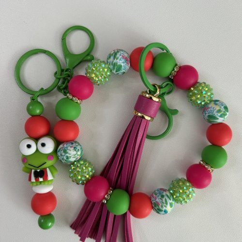 Pink, Green and Orange Kreoppi Keyring Set